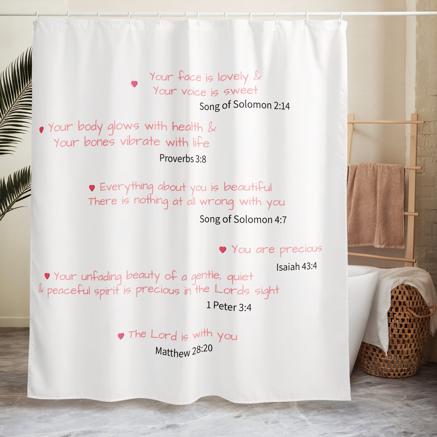 Beautiful Affirmation Shower Curtain
