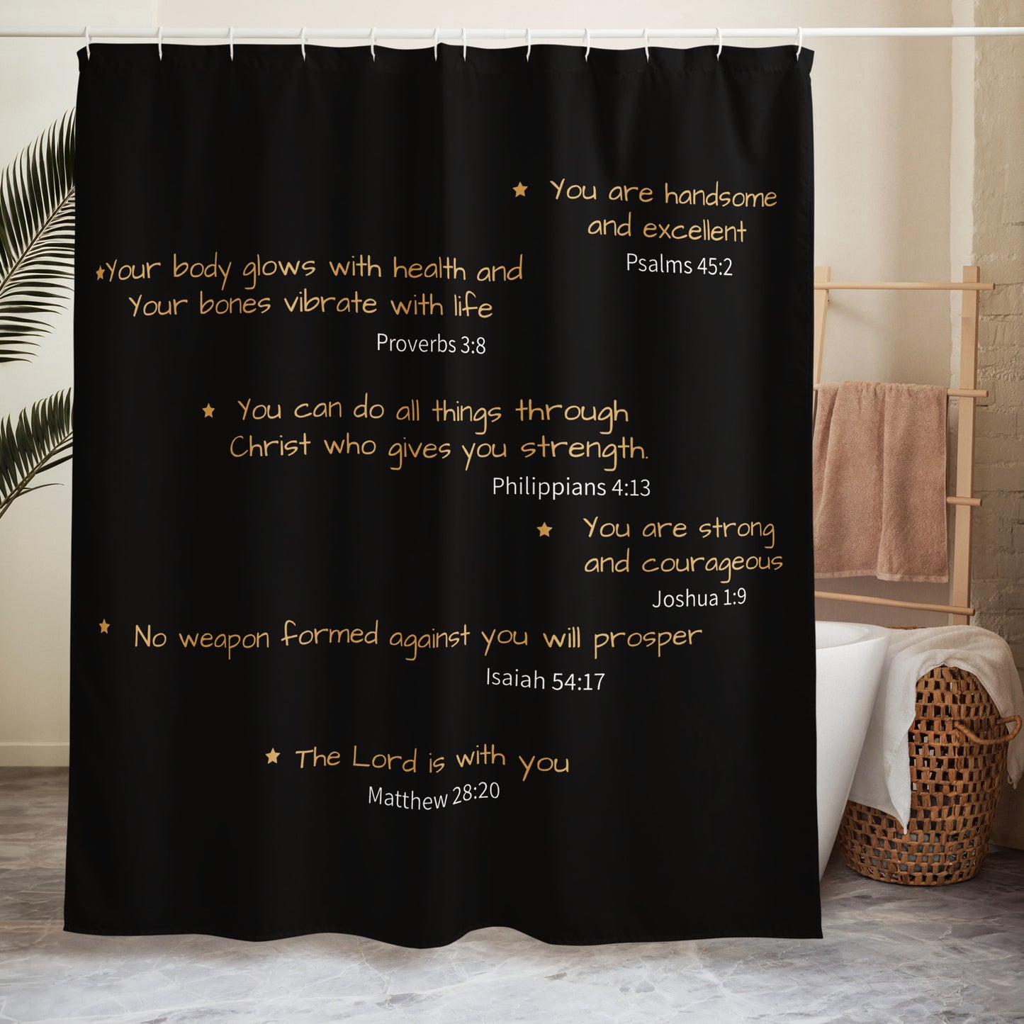 Handsome Affirmation Shower Curtain
