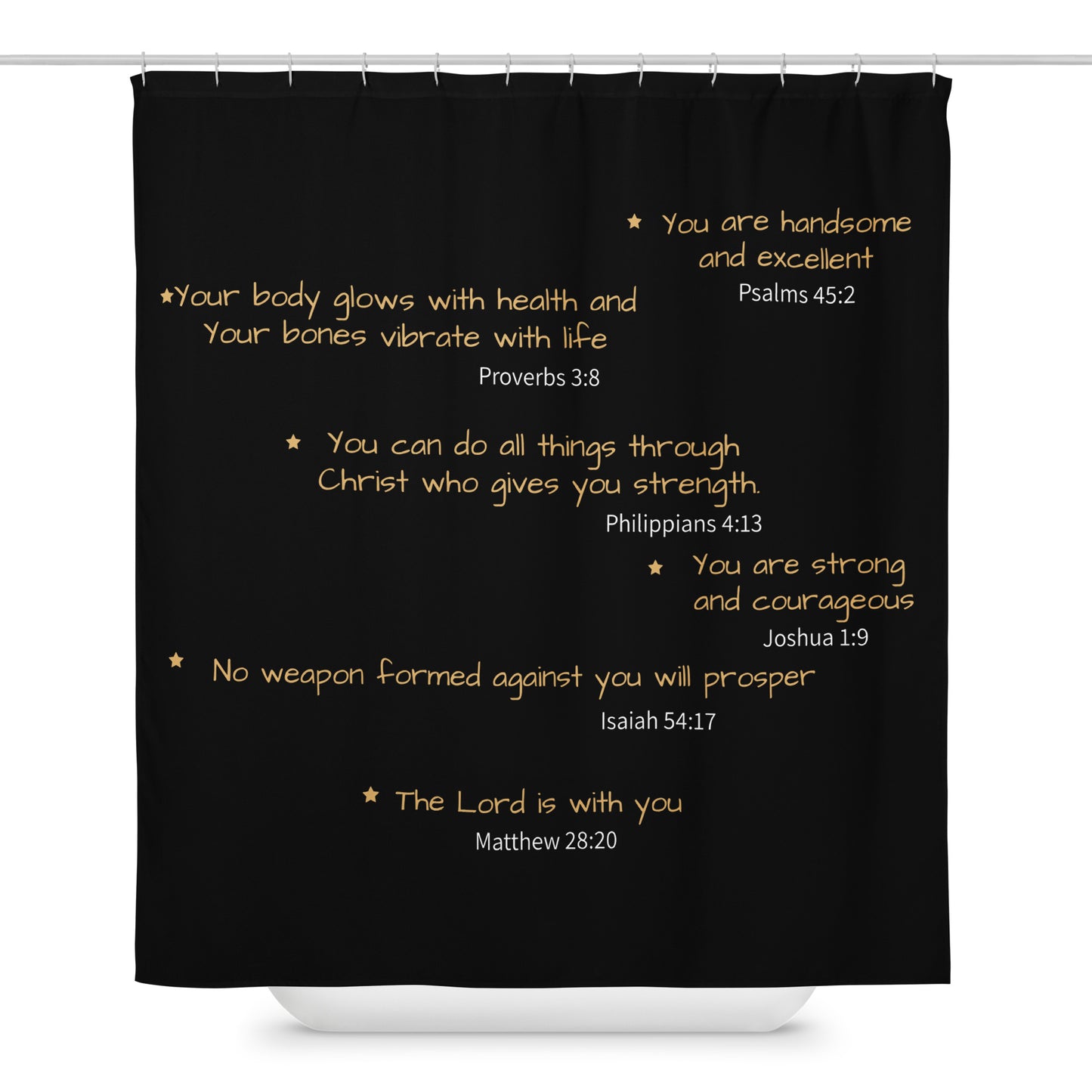 Handsome Affirmation Shower Curtain