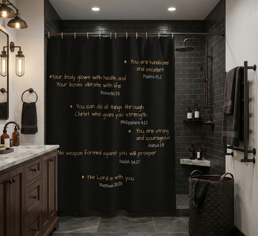 Motivational Shower Curtain