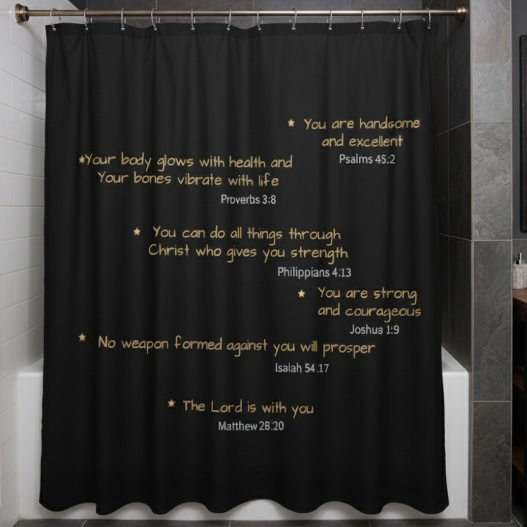 Motivational Shower Curtain