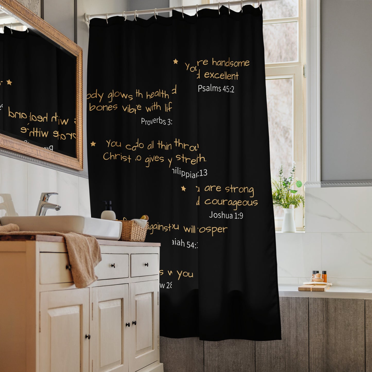 Handsome Affirmation Shower Curtain