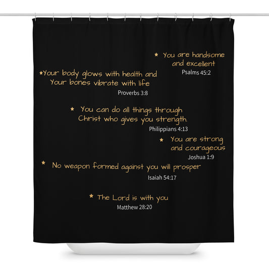 Handsome Affirmation Shower Curtain
